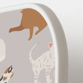 モノグラム魅力的キャットパターン猫好き ピックルボールラケット (左詳細)