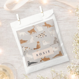 モノグラム魅力的キャットパターン猫好き フェイバーバッグ