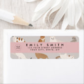 モノグラム魅力的キャットパターン猫好き ラベル (インサイチュ)