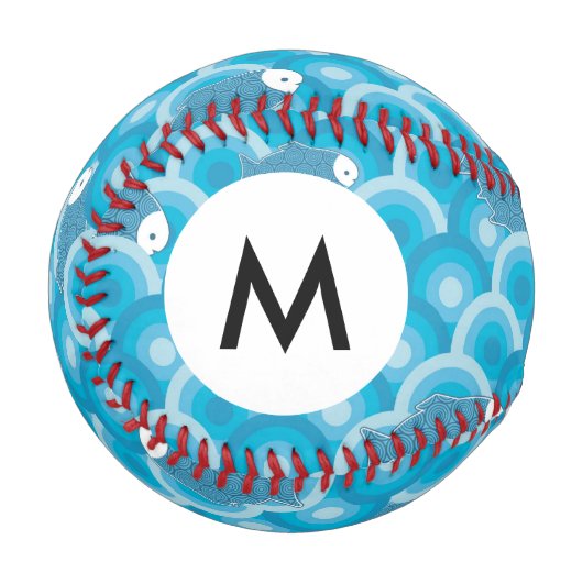 モノグラム魚 野球ボール (正面左)