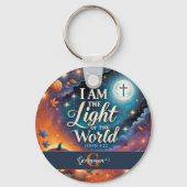 モノグラム鮮やかクリスチャンのハロウィーン聖句 キーホルダー (裏面)