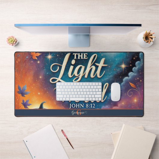 モノグラム鮮やかクリスチャンのハロウィーン聖句 デスクマット (オフィス1)