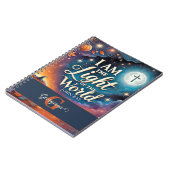 モノグラム鮮やかクリスチャンのハロウィーン聖句 ノートブック (左側)