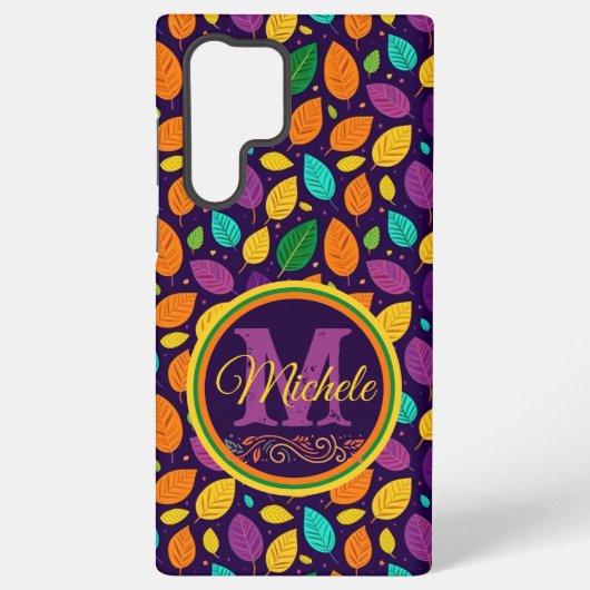 モノグラム鮮やか紅葉 SAMSUNG GALAXYケース (裏面)