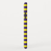 モノグラム黄および紫ストライプのパターン Case-Mate iPhoneケース (裏面/右)