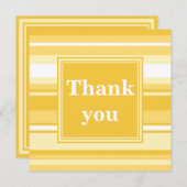 モノグラム黄ストライプ色 サンキューカード (正面/裏面)