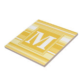 モノグラム黄ストライプ色 タイル (側面)