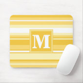 モノグラム黄ストライプ色 マウスパッド (マウス)