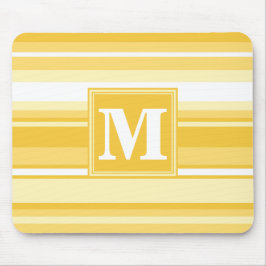 モノグラム黄ストライプ色 マウスパッド