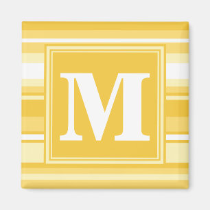 モノグラム黄ストライプ色 マグネット