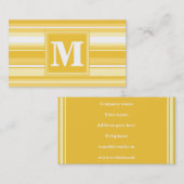 モノグラム黄ストライプ色 名刺 (正面/裏面)