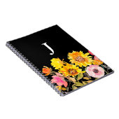 モノグラム黄水色ひまわり ノートブック (右側)