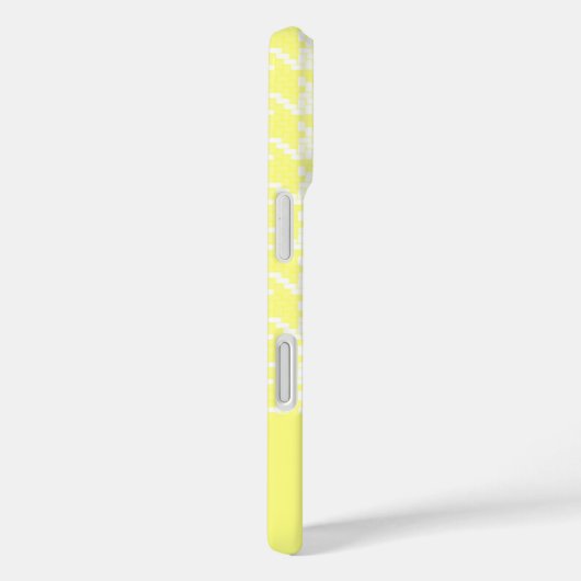 モノグラム黄色と白のパタ千鳥格子のーン Case-Mate iPhoneケース (裏面 / 右)