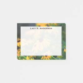 モノグラム黄色の黒い目スーザン花 ポストイット