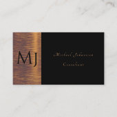 モノグラム黒とミニマル金ゴールド  名刺 (正面)