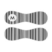 モノグラム黒と白の線 野球ボール (パネル)