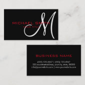 モノグラム黒の背景色 名刺 (正面/裏面)