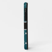 モノグラム黒ティール(緑がかった色)タフトダイヤモンド Case-Mate iPhoneケース (裏面/左)