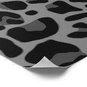 モノグラム黒ヒョウグリッター ポスター (角)