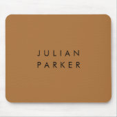 モノグラム黒ミニマリスト茶 マウスパッド (正面)