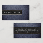 モノグラム黒レザールック 名刺 (正面/裏面)