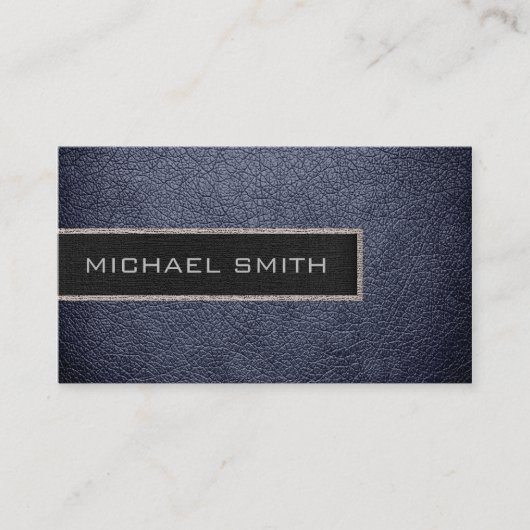 モノグラム黒レザールック 名刺 (正面)