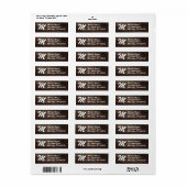 モノグラム黒レンガ壁の戻りラベル ラベル (フルシート)