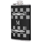 モノグラム黒市松模様に フラスク (左)