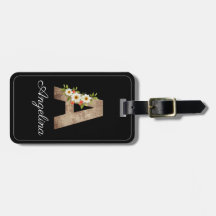 モノグラム黒木文字の花荷札