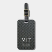 モノグラム黒色金属パタエレガントーン ラゲッジタグ (正面縦)