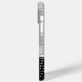 モノグラム黒銀金属メッシュ Case-Mate iPhoneケース (裏面 / 左)