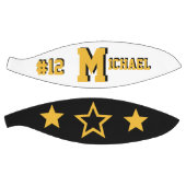 モノグラム黒、白、金ゴールド バスケットボール (パネル)