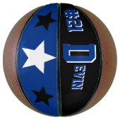 モノグラム黒、青、および白のバスケットボール バスケットボール (縦)