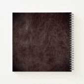 モノグラム黒tanスクリプト名burgundy leather ノートブック (裏面)