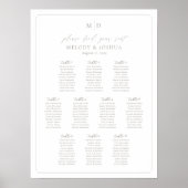 モノグラム10テーブル座席表縁ど ポスター (正面)