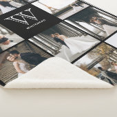 モノグラム11角写縁ど真黒 シェルパブランケット (3/4)