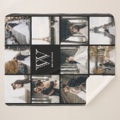 モノグラム11角写縁ど真黒 シェルパブランケット (正面(横))