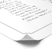 モノグラム12テーブルあなたの座席表を見つける ポスター (角)