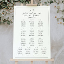 モノグラム13テーブルあなたの座席表を見つける ポスター