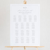 モノグラム17テーブルあなたの座席表を見つける ポスター