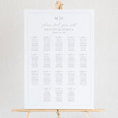 モノグラム18テーブルあなたの座席表を見つける ポスター