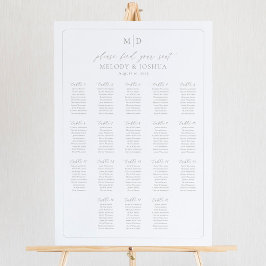 モノグラム18テーブルあなたの座席表を見つける ポスター