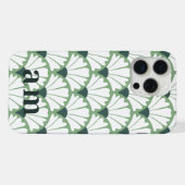 モノグラム2イニシャルグリーンビンテージ iPhoneケース (裏面横)