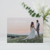 モノグラム2写真結婚書道 サンキューカード (スタンド正面)