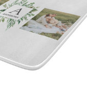 モノグラム2枚の写真 |緑パーソナライズされた枠 カッティングボード (角)