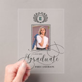 モノグラム2025卒業写真の発表 アクリル招待状 (インサイチュ (ポータブル))