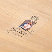 モノグラム2025卒業写真の発表 アクリル招待状 (レイダウン)