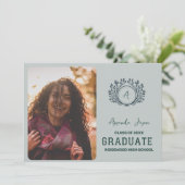 モノグラム2025卒業2写真卒業パーティー 招待状 (スタンド正面)