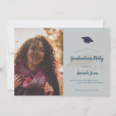 モノグラム2025卒業2写真卒業パーティー 招待状 (裏面)