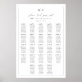 モノグラム23テーブルあなたの座席表を見つける ポスター (正面)